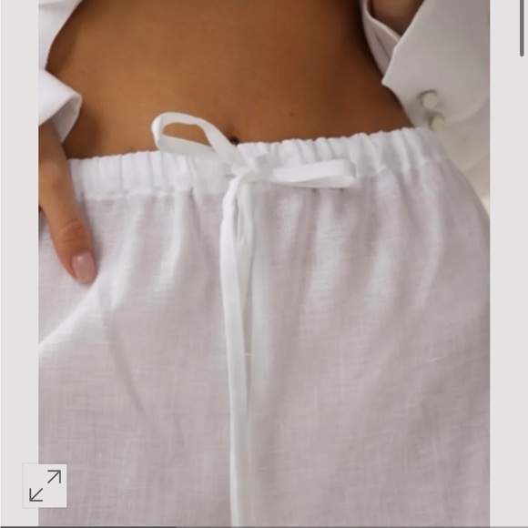 Linen White Feather Pajama Set - Picture 9 of 10